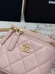 Chanel Small Vanity with Chain Shiny Lambskin & Gold-Tone Metal Light Pink AP1447 - 11x8.5x7cm - 5