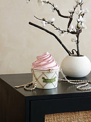 Chanel Ice Cream Minaudiere Plexi Strass & Gold-Tone Metal White Pink & Light Green AS6019 - 17x9x9cm - 4