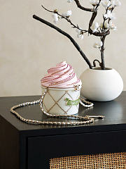 Chanel Ice Cream Minaudiere Plexi Strass & Gold-Tone Metal White Pink & Light Green AS6019 - 17x9x9cm - 3