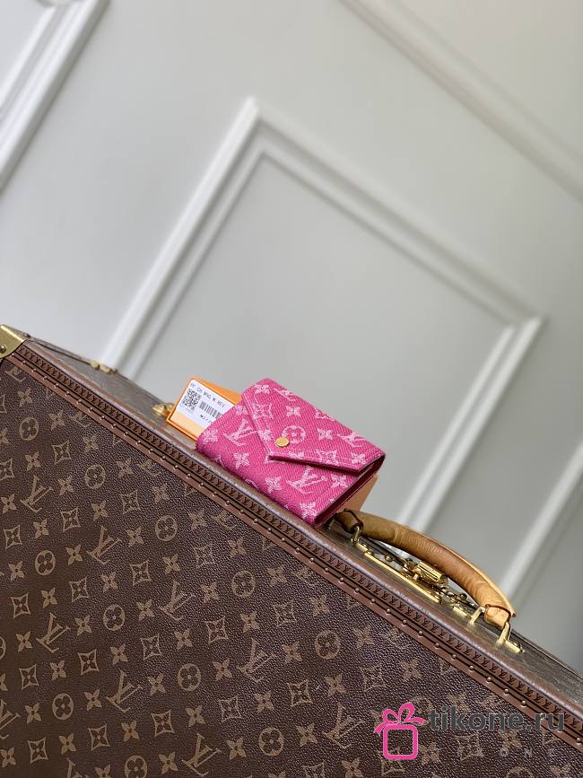 LV Victorine Wallet Monogram Denim Fuchsia M27707 - 12x9.5x2.5cm - 1