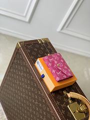 LV Victorine Wallet Monogram Denim Fuchsia M27707 - 12x9.5x2.5cm - 4