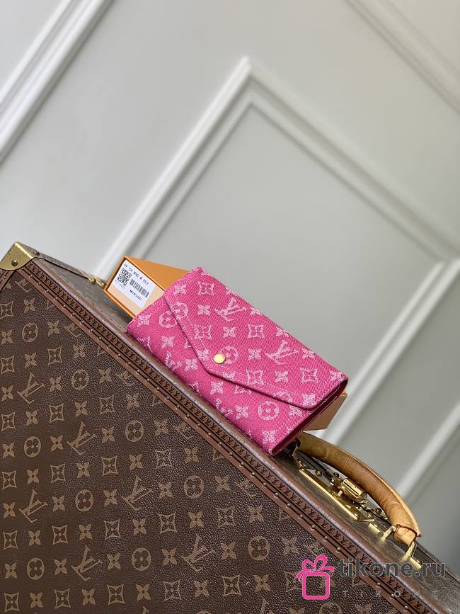 LV Sarah Wallet Monogram Denim Fuchsia M28280 - 19x10.5x2.5cm - 1