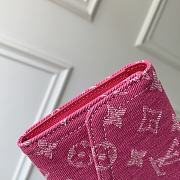 LV Sarah Wallet Monogram Denim Fuchsia M28280 - 19x10.5x2.5cm - 2