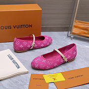 LV Romy Ballerina Monogram Denim Fuchsia 1AJJO6  - 3