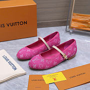 LV Romy Ballerina Monogram Denim Fuchsia 1AJJO6  - 4