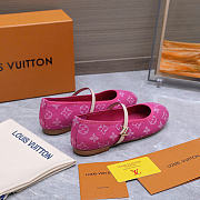 LV Romy Ballerina Monogram Denim Fuchsia 1AJJO6  - 5