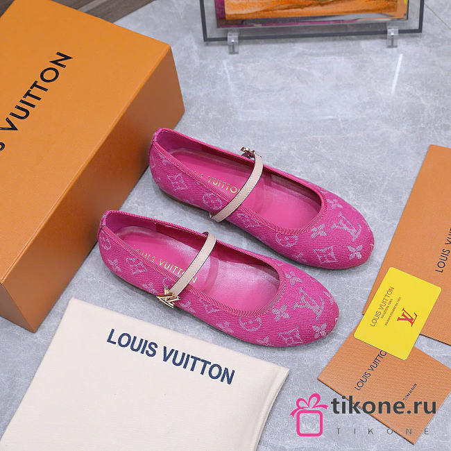 LV Romy Ballerina Monogram Denim Fuchsia 1AJJO6  - 1