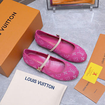 LV Romy Ballerina Monogram Denim Fuchsia 1AJJO6 