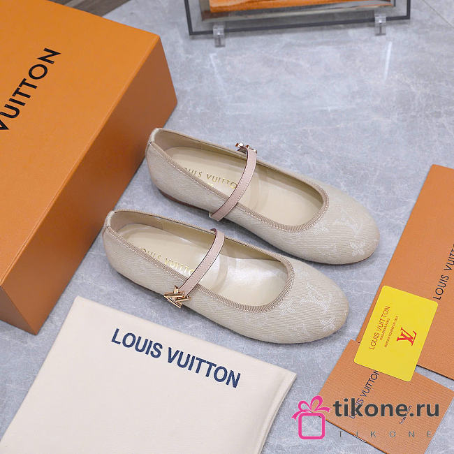LV Romy Ballerina Monogram Denim Greige 1AJJP2 - 1