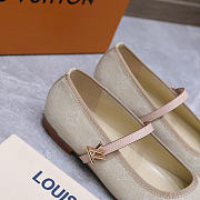 LV Romy Ballerina Monogram Denim Greige 1AJJP2 - 4