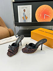 LV 6AM Mule Monogram Flowers Canvas Brown 9.5cm 1AJNM4 - 6