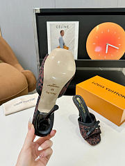 LV 6AM Mule Monogram Flowers Canvas Brown 9.5cm 1AJNM4 - 5