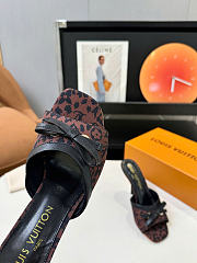 LV 6AM Mule Monogram Flowers Canvas Brown 9.5cm 1AJNM4 - 3