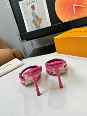 LV 6AM Mule Monogram Denim Fuchsia 9.5cm 1AJMXS - 6