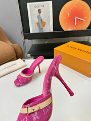 LV 6AM Mule Monogram Denim Fuchsia 9.5cm 1AJMXS - 5