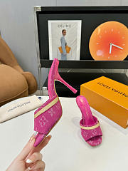 LV 6AM Mule Monogram Denim Fuchsia 9.5cm 1AJMXS - 2