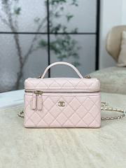 Chanel Vanity with Chain Grained Caviar & Gold-Tone Metal Light Pink - 19.5x17x5cm - 1