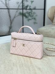 Chanel Vanity with Chain Grained Caviar & Gold-Tone Metal Light Pink - 19.5x17x5cm - 3