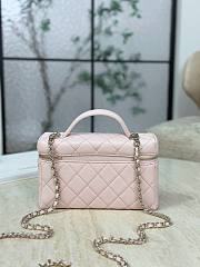 Chanel Vanity with Chain Grained Caviar & Gold-Tone Metal Light Pink - 19.5x17x5cm - 5