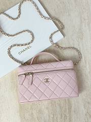 Chanel Vanity with Chain Grained Caviar & Gold-Tone Metal Light Pink - 19.5x17x5cm - 6