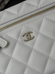 Chanel Vanity with Chain Grained Caviar & Gold-Tone Metal White - 19.5x17x5cm - 5