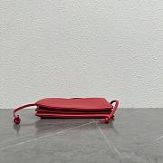 Celine Trio Flap In Smooth Lambskin Red - 22.5x13x3.5cm - 5
