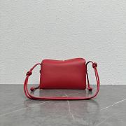 Celine Trio Flap In Smooth Lambskin Red - 22.5x13x3.5cm - 4