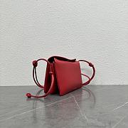 Celine Trio Flap In Smooth Lambskin Red - 22.5x13x3.5cm - 2
