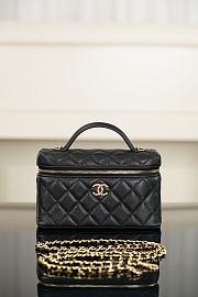 Chanel Vanity with Chain Grained Caviar & Gold-Tone Metal Black 26006 - 19.5x17x5cm - 5