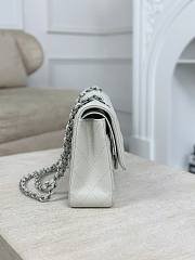 Chanel Classic 11.12 Handbag Caviar & Gold-Tone Metal Light Gray - 15.5x25.5x6.5cm - 4