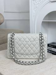 Chanel Classic 11.12 Handbag Caviar & Gold-Tone Metal Light Gray - 15.5x25.5x6.5cm - 3