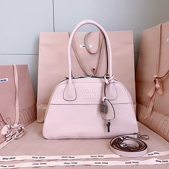 Miumiu Vivant Nappa Leather Bag Pink 5BB199 - 32x19.5x11cm