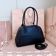 Miumiu Vivant Nappa Leather Bag Black 5BB199 - 32x19.5x11cm - 5