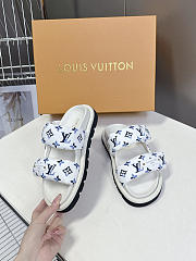 LV Nautical Pool Pillow Comfort Mule Monogram Nylon Blue 1AHMKL - 3