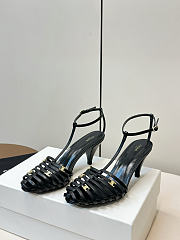 Celine Cage Strappy Sandal In Goatskin Black 60mm - 6