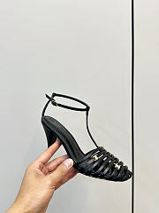 Celine Cage Strappy Sandal In Goatskin Black 60mm - 5