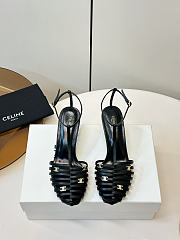 Celine Cage Strappy Sandal In Goatskin Black 60mm - 3