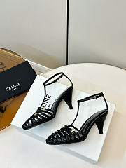 Celine Cage Strappy Sandal In Goatskin Black 60mm - 2