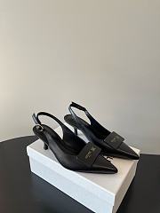 Celine Signature Slingback In Lambskin Black 50mm - 1