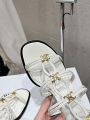 Celine Clemence Heeled Sandal In Lamskin Milk 40mm - 5