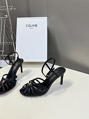 Celine Sandal Triomphe In Lambskin Black 85mm - 5