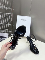 Celine Sandal Triomphe In Lambskin Black 85mm - 4