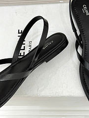 Celine Biki Sandal In Calfskin Black - 5
