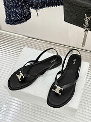 Celine Biki Sandal In Calfskin Black - 3