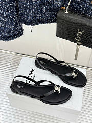 Celine Biki Sandal In Calfskin Black - 2