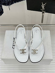 Celine Biki Sandal In Calfskin White - 6