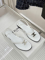 Celine Biki Sandal In Calfskin White - 3
