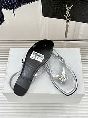 Celine Biki Sandal In Calfskin Silver  - 4
