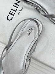 Celine Biki Sandal In Calfskin Silver  - 2