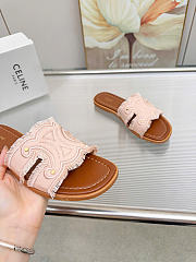 Celine Marina Mule In Canvas Powder Pink - 6